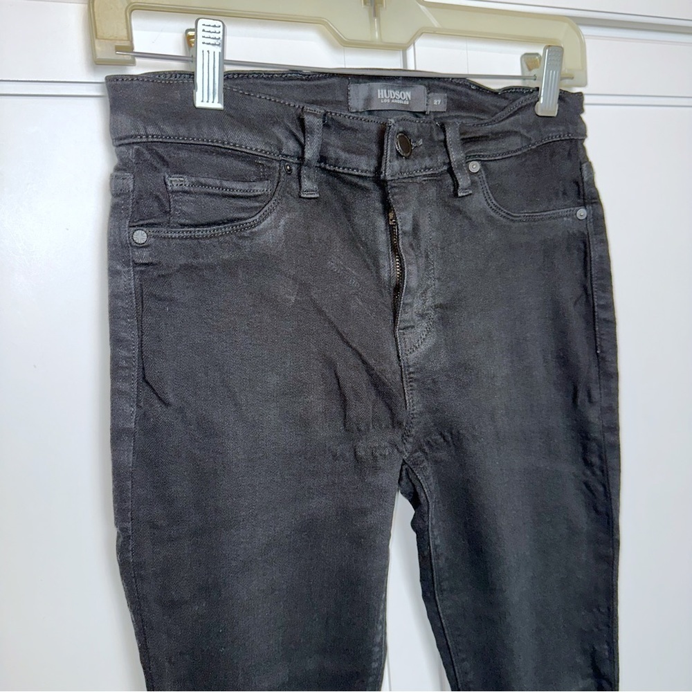 Hudson Nico Super Skinny Black Jeans 27 - Picture 4 of 10